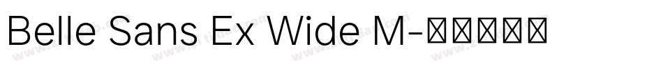 Belle Sans Ex Wide M字体转换